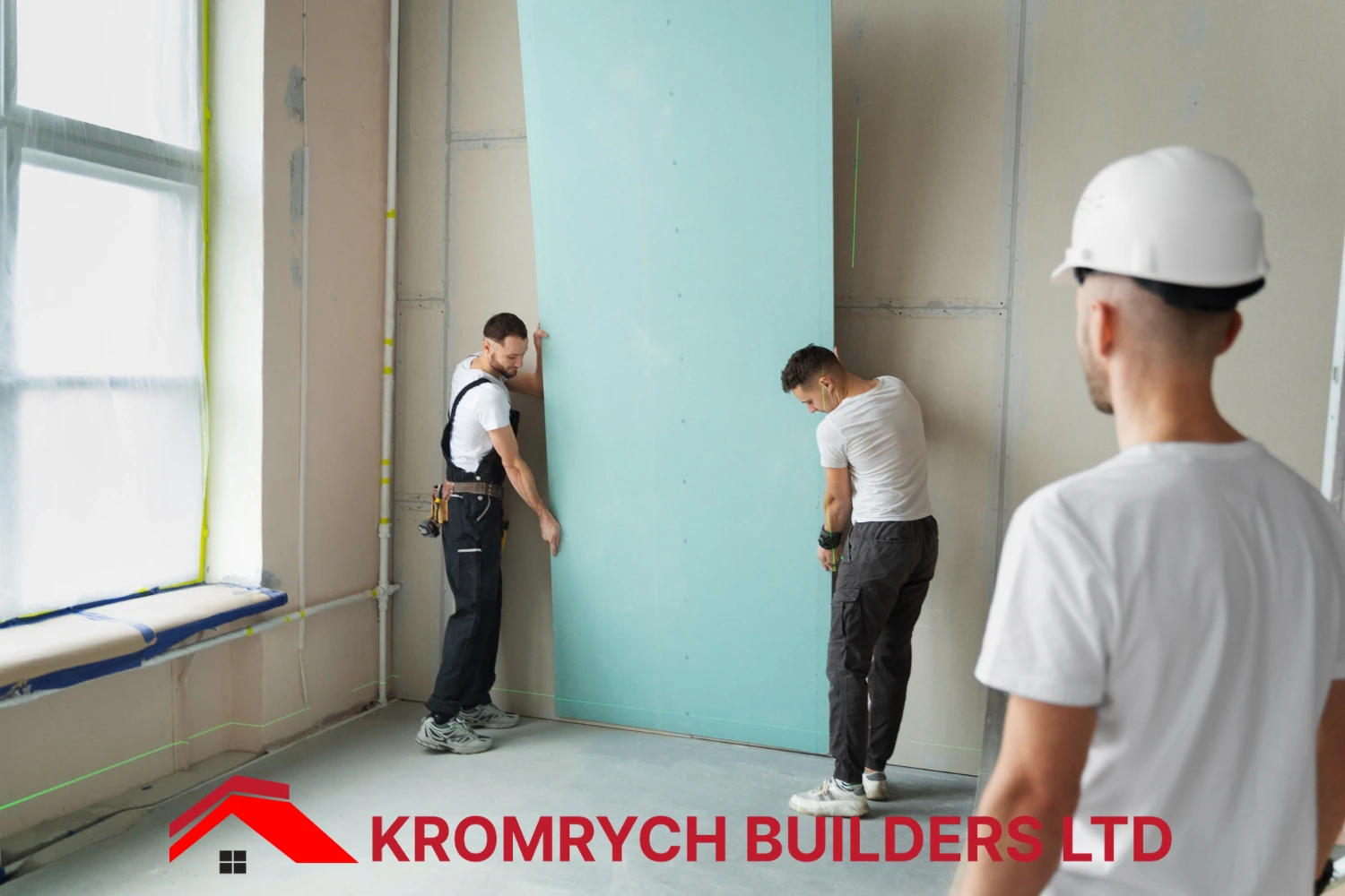 Professional plastering services for home renovation by Kromrych Builders